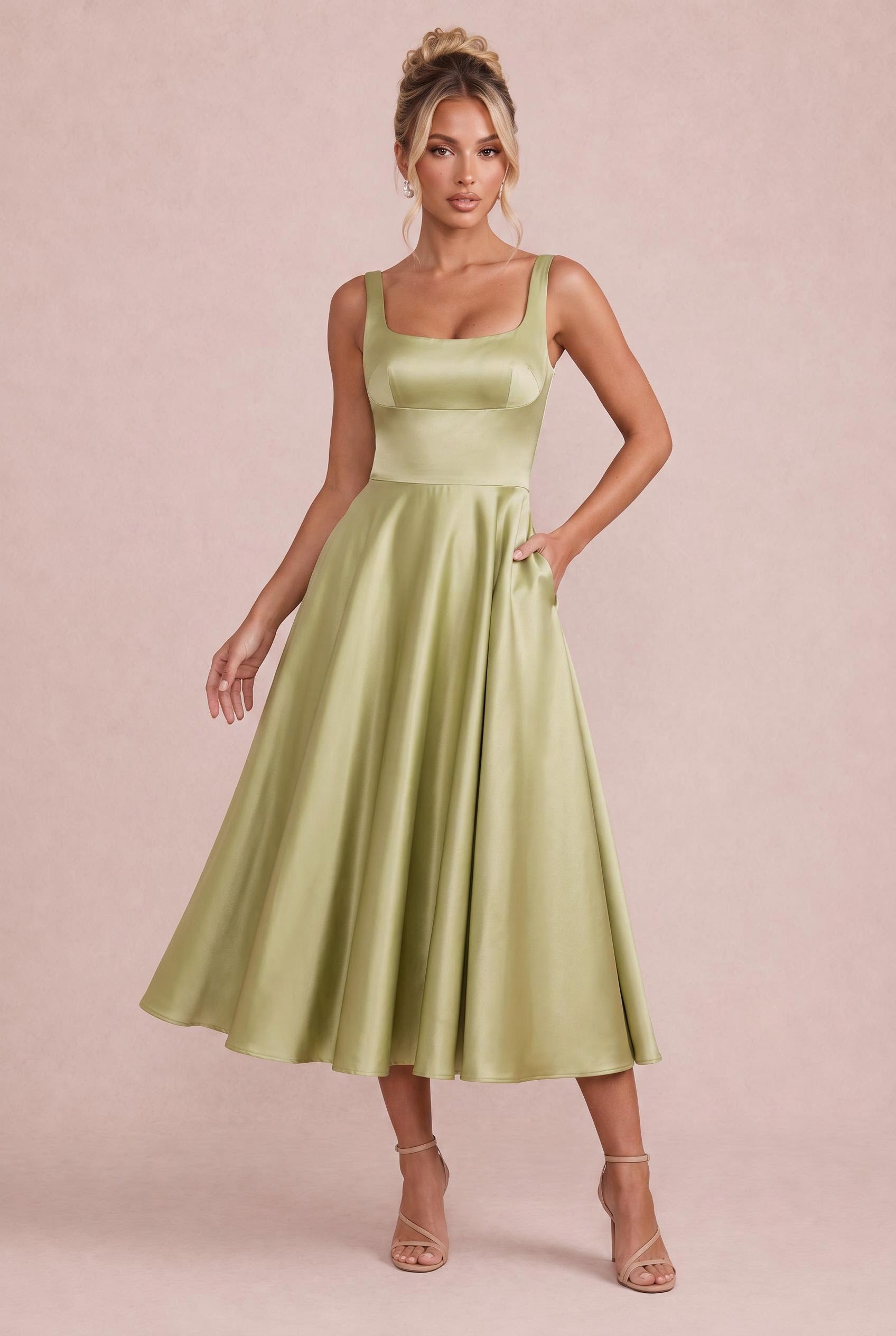 Satin A-Line Bridesmaid Dresses