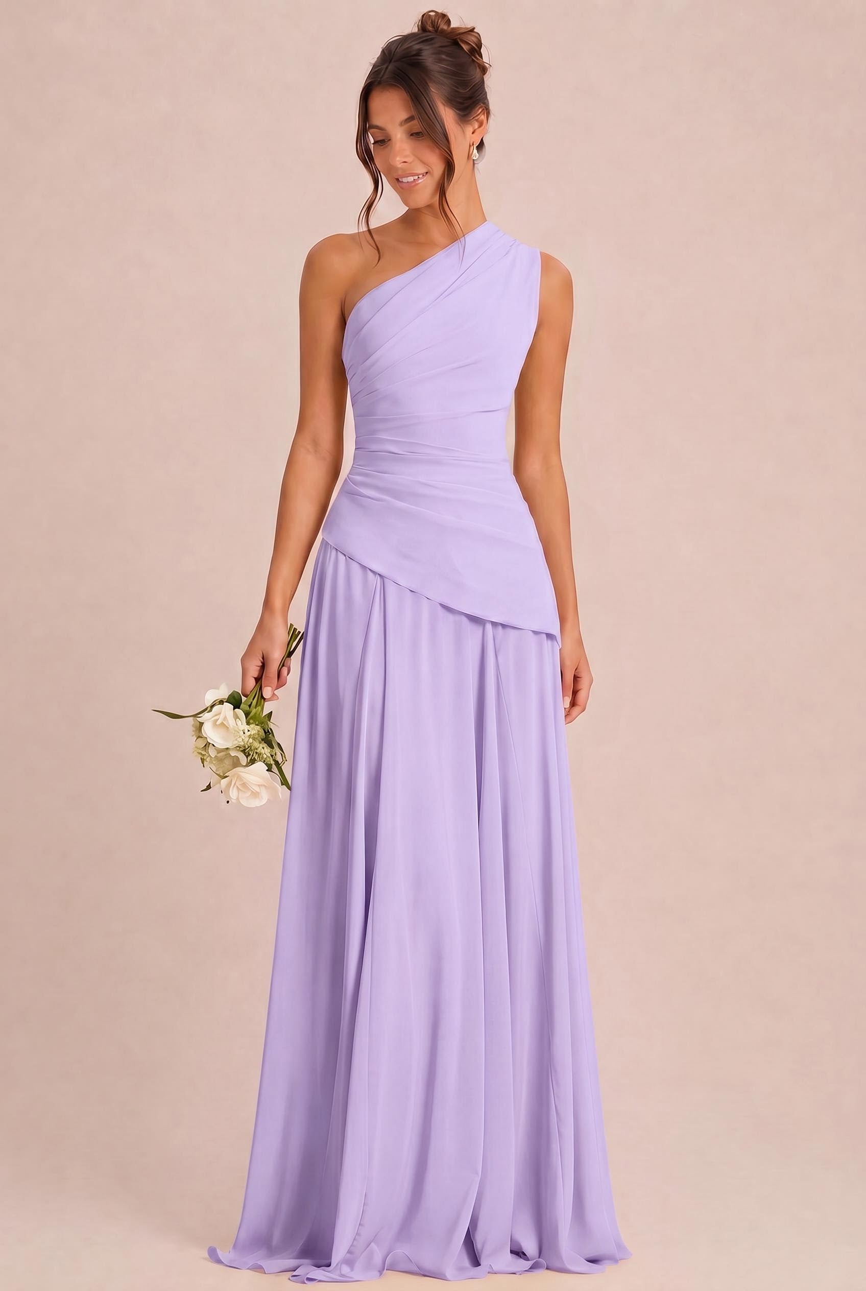 lilac bridesmaid dresses uk Ivana One shoulder Size:US18 picnic blue Evening Dresses – After
