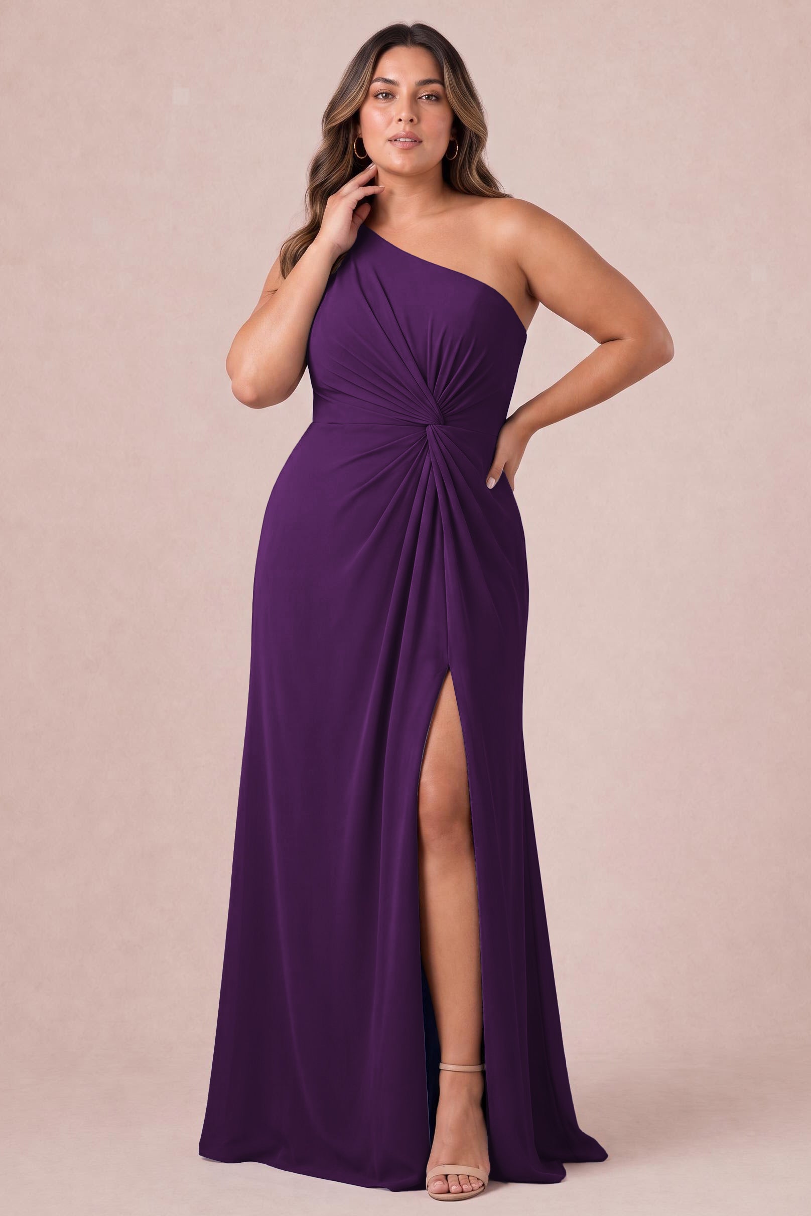 Plus Size Chiffon A-Line Bridesmaid Dress