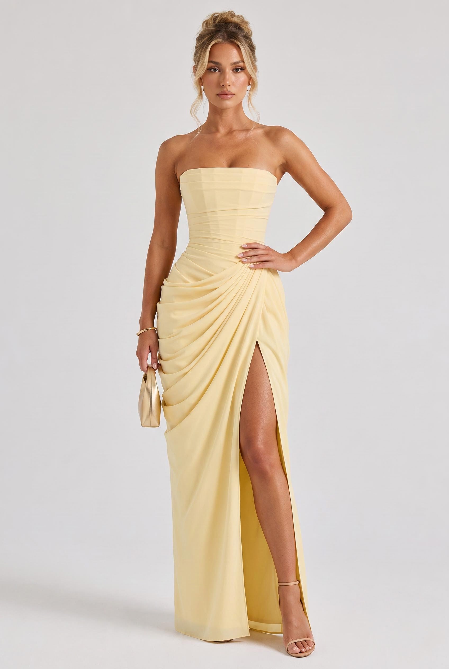 Strapless Corset Maxi Dresses