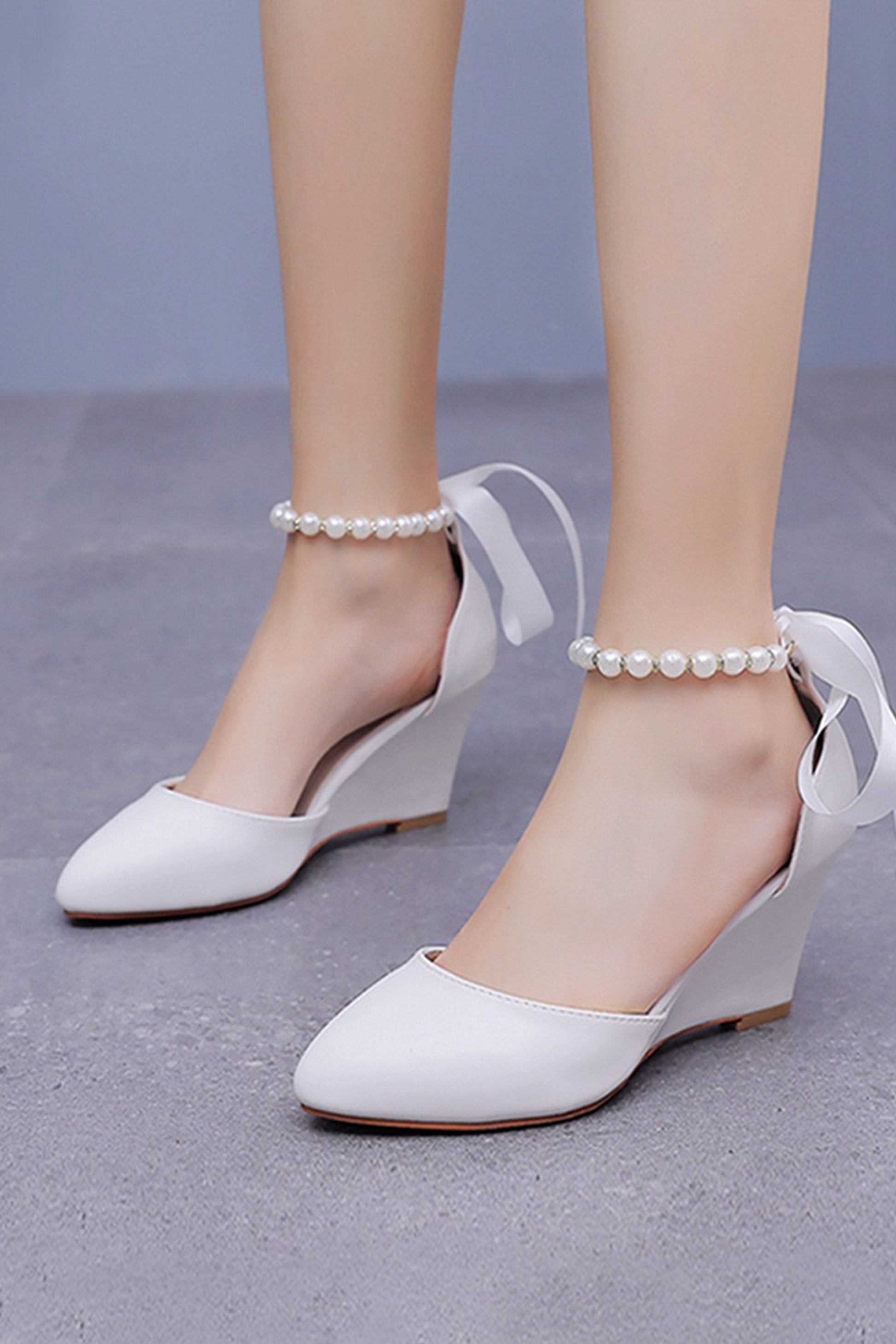 Pointed toe wedge heels best sale