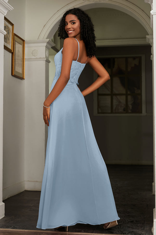 Dusty blue formal sales gown