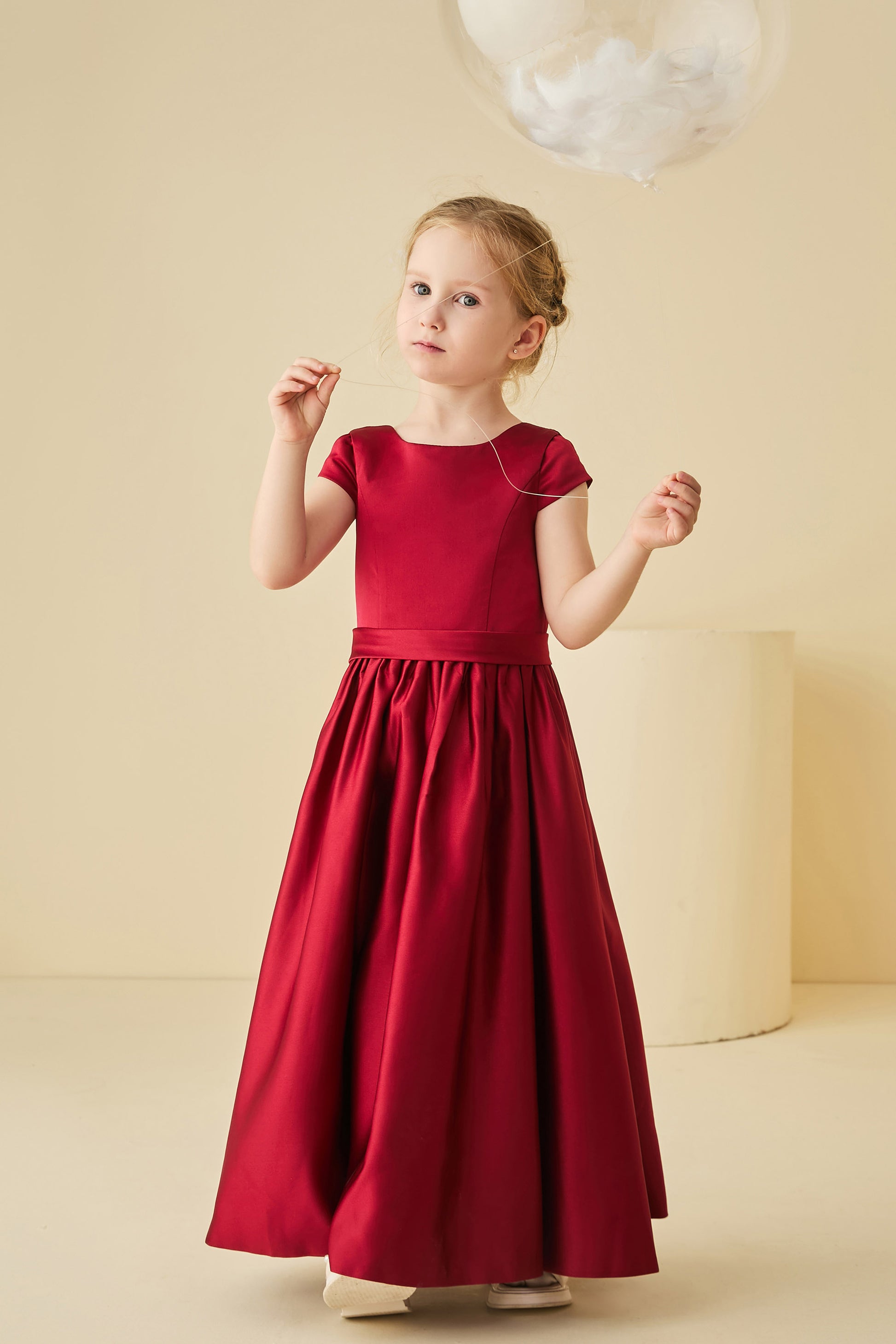 Burgundy child bridesmaid dresses uk hotsell