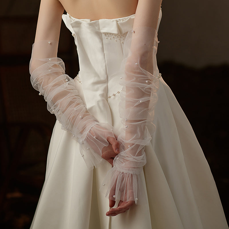 Long Gloves White Dress Gloves Womens Formal Gloves Arm