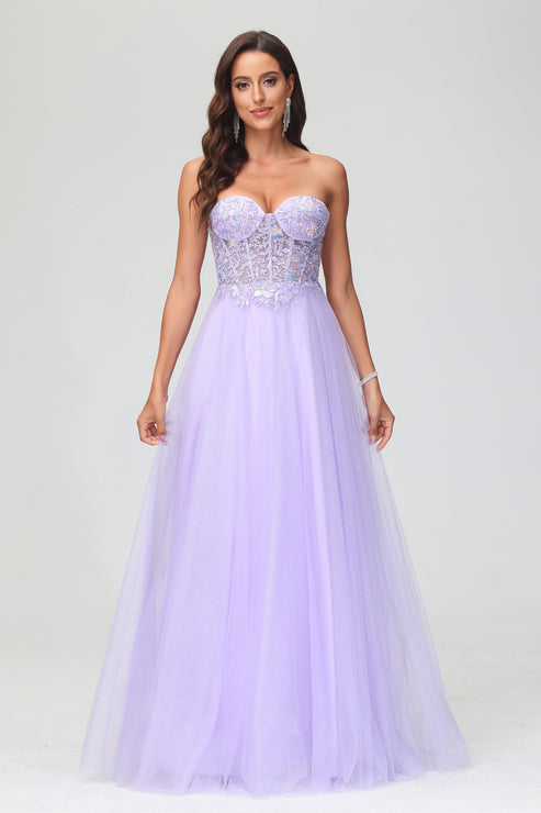 A-line Tulle Floor-length Dress (2003227607)