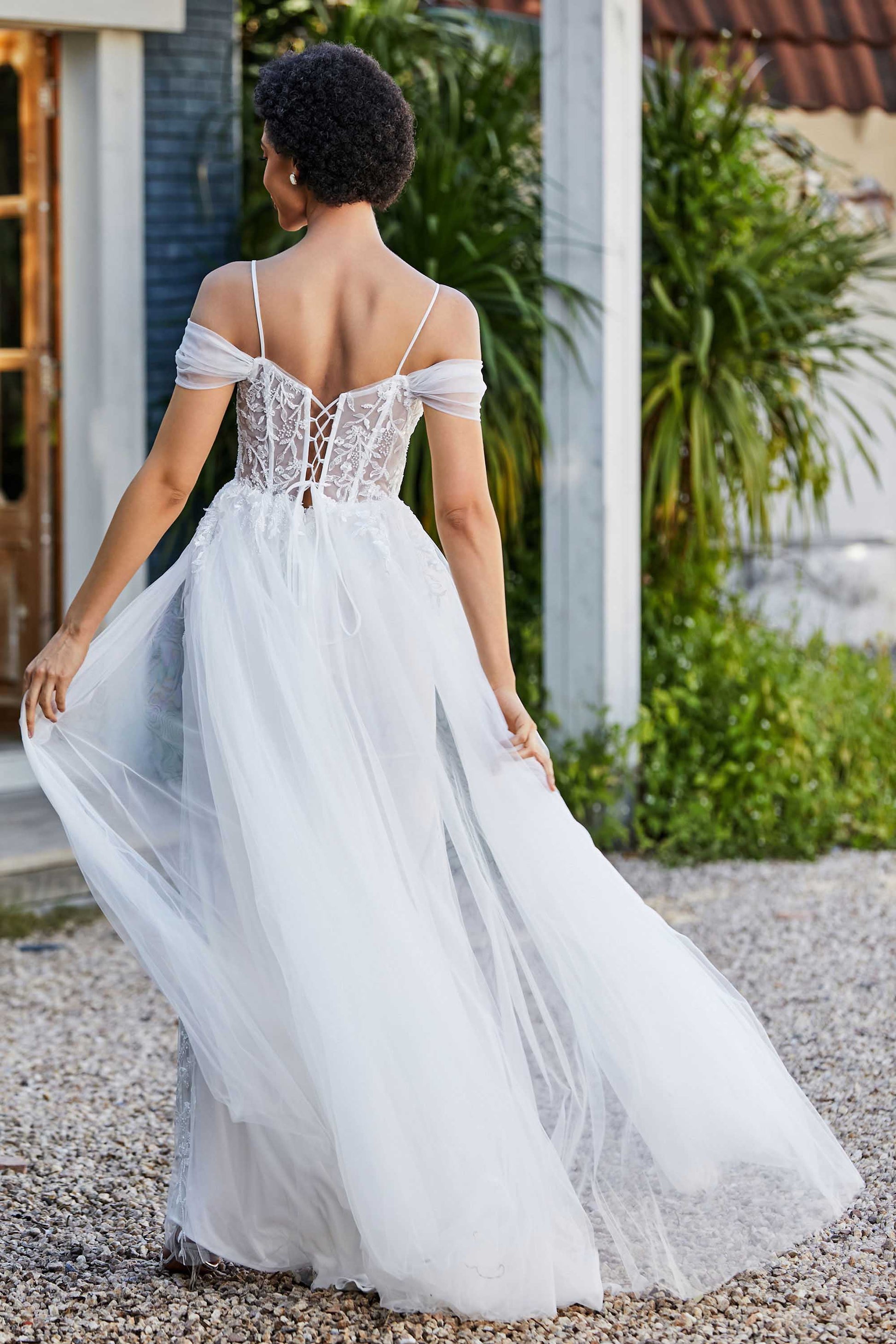 A-Line Beaded Applique Tulle Dress DUNTERY UK A-Line Beaded Applique Tulle Dress DUNTERY UK