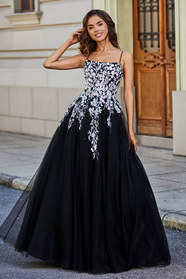 1013428 Black Dynasty Sequin Long Evening Dress – Fab Frocks