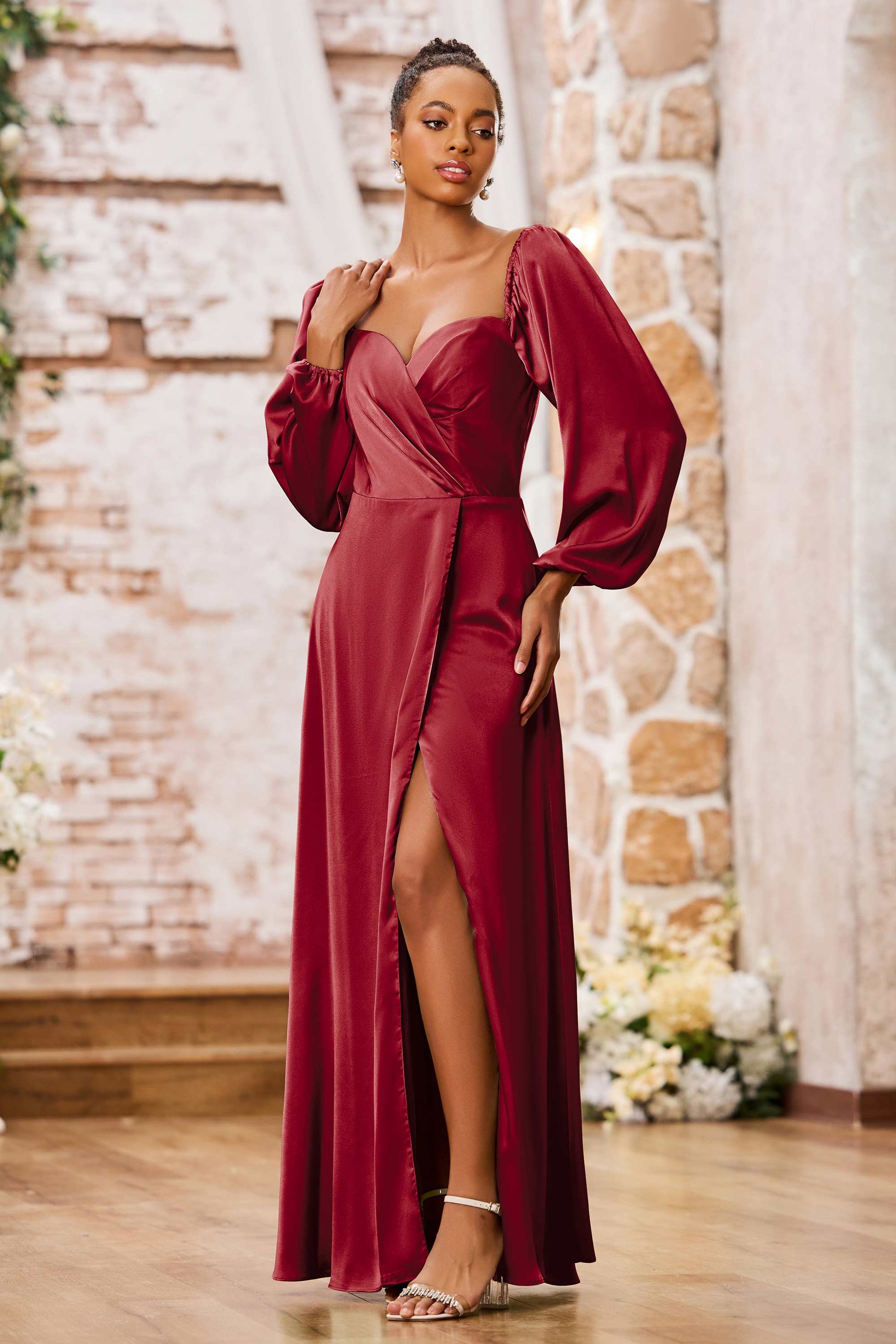 Short A Line Party Dress Long Sleeve Bridesmaid Chiffon Floor Length Burgundy Bridesmaid Dress Wedding Attire Dark Red Bridesmaid Deep Burgundy Short A Line Party Dress Long Sleeve Bridesmaid Chiffon Floor Length Burgundy Bridesmaid Dress Wedding Attire Dark Red Bridesmaid Deep Burgundy