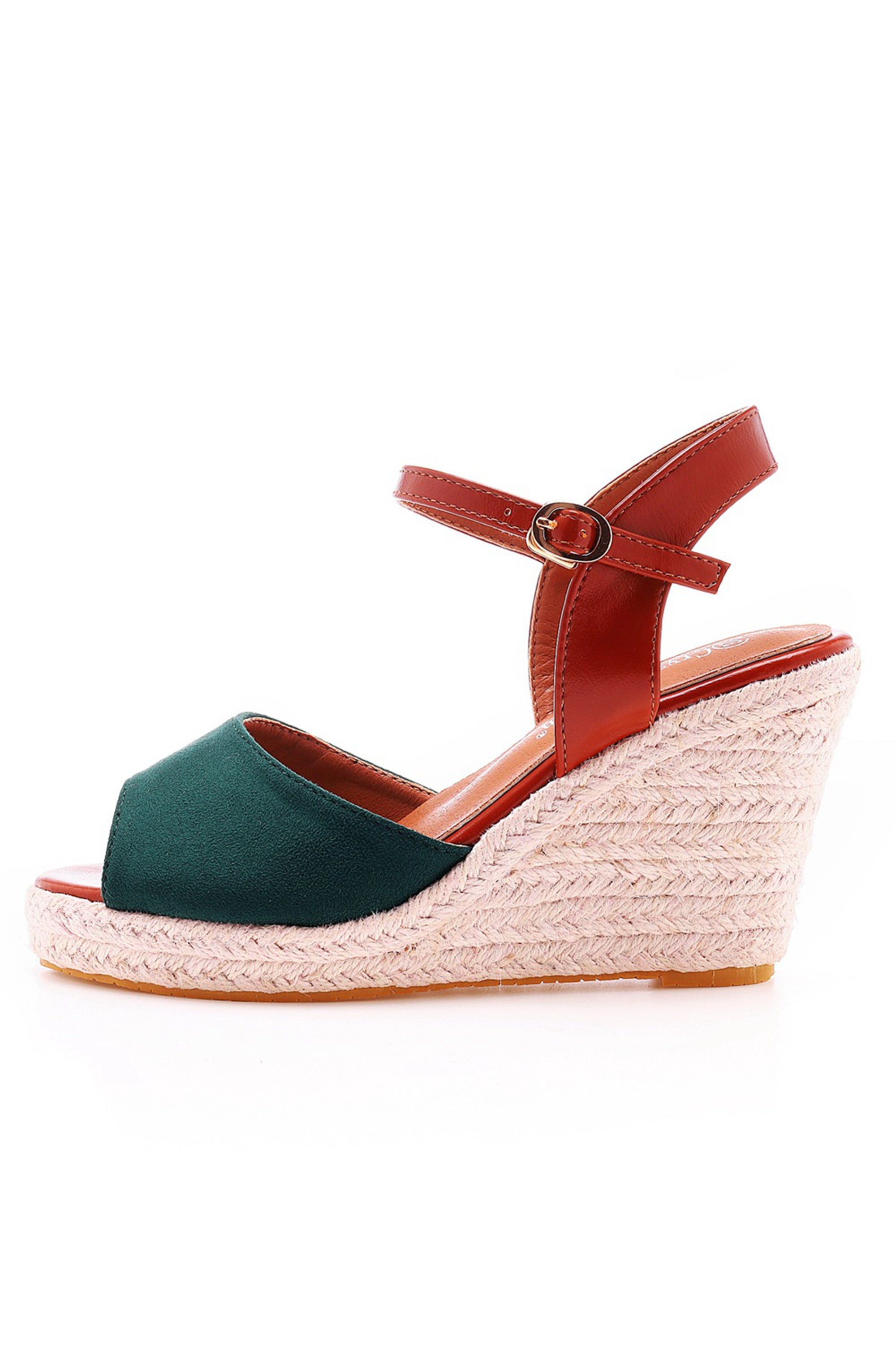 Comfy Peep Toe Espadrille Wedge Sandals – DUNTERY UK
