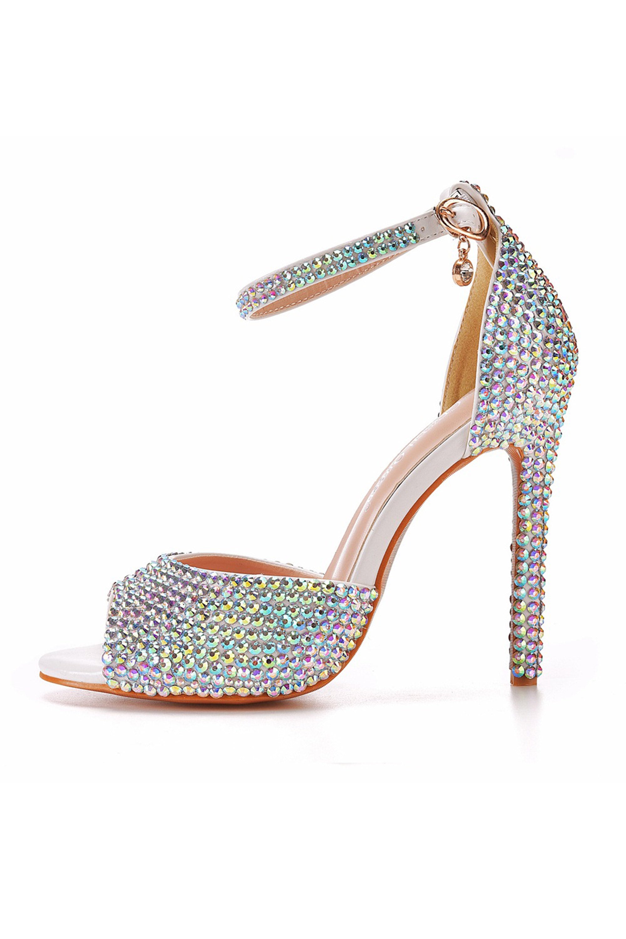 Multi colored 2024 glitter heels