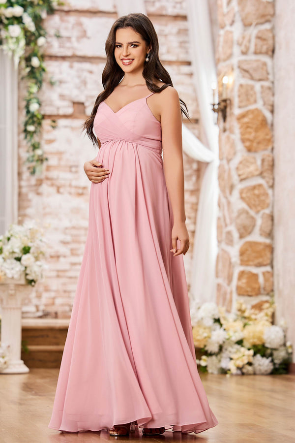 pregnant bridesmaid dresses uk Maxi Satin A-Line Dress I Bridesmaid Dresses I Maternity Dress UME London