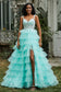 Sweetheart Ruffles A-Line Tulle Princess Dress With Slit