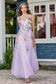 Sweetheart Applique Tea-Length Tulle Dress