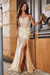 Corset Beaded Top Stretch Satin Gown
