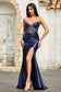 Strapless Sheath Rhinestone Dress With Pleated