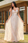 Floor-Length Rhinestone Tulle Prom Dress