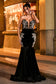 Velvet Mermaid Sweetheart Evening Dress