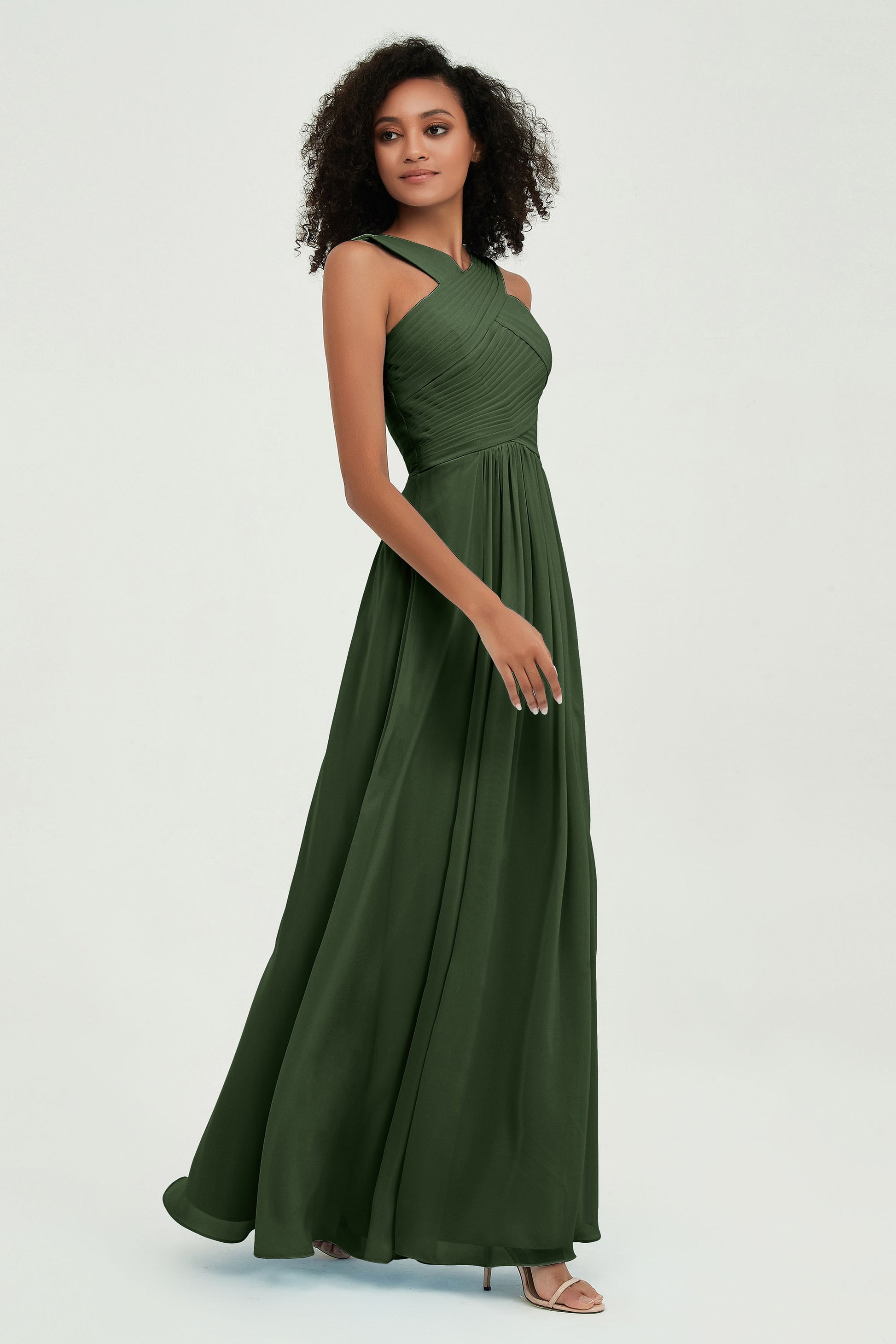 fern green bridesmaid dresses Azazie Keyla