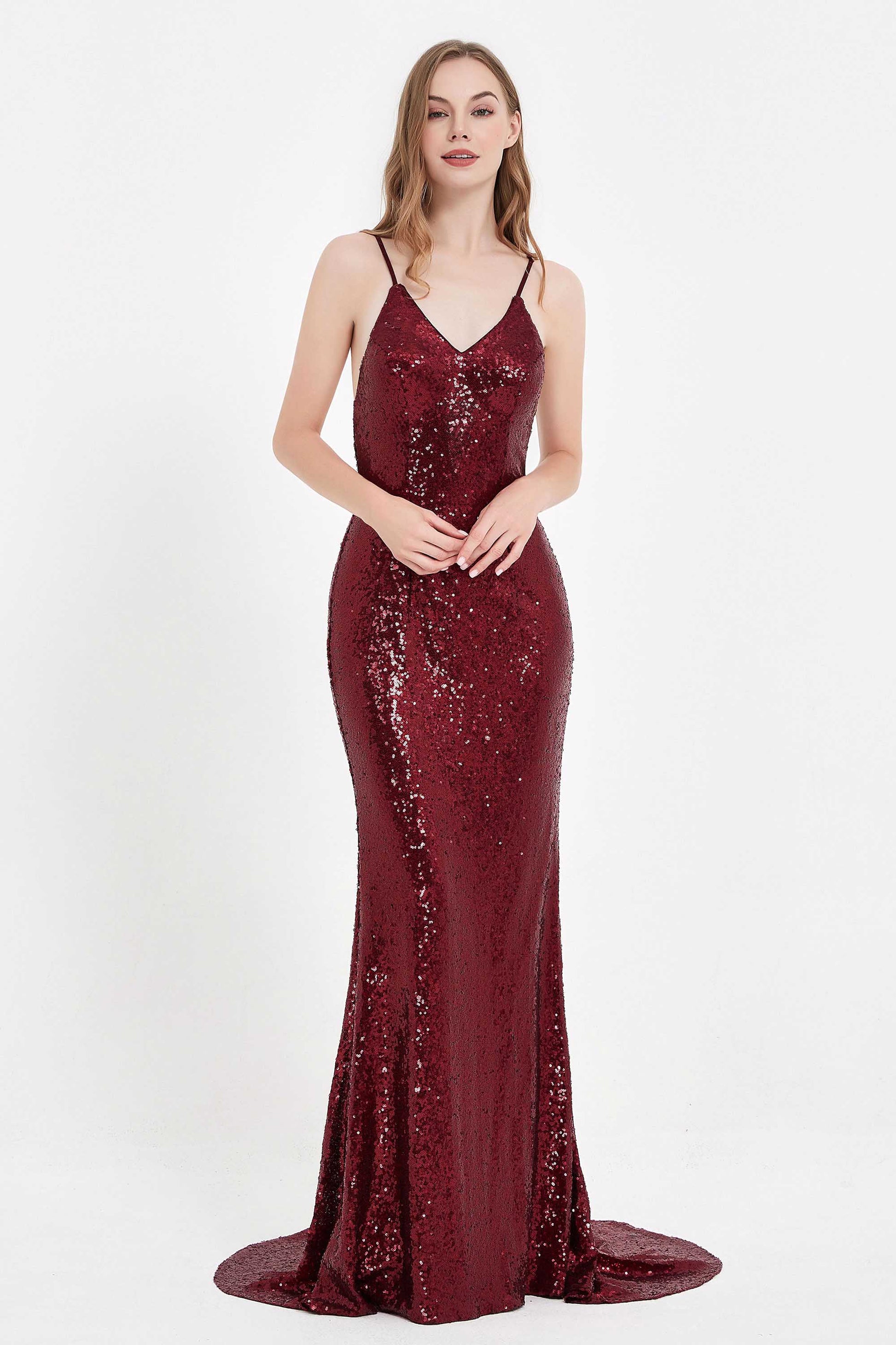 V Neck Lace up Back Bodycon Sequin Evening Dress DUNTERY UK V Neck Lace up Back Bodycon Sequin Evening Dress DUNTERY UK