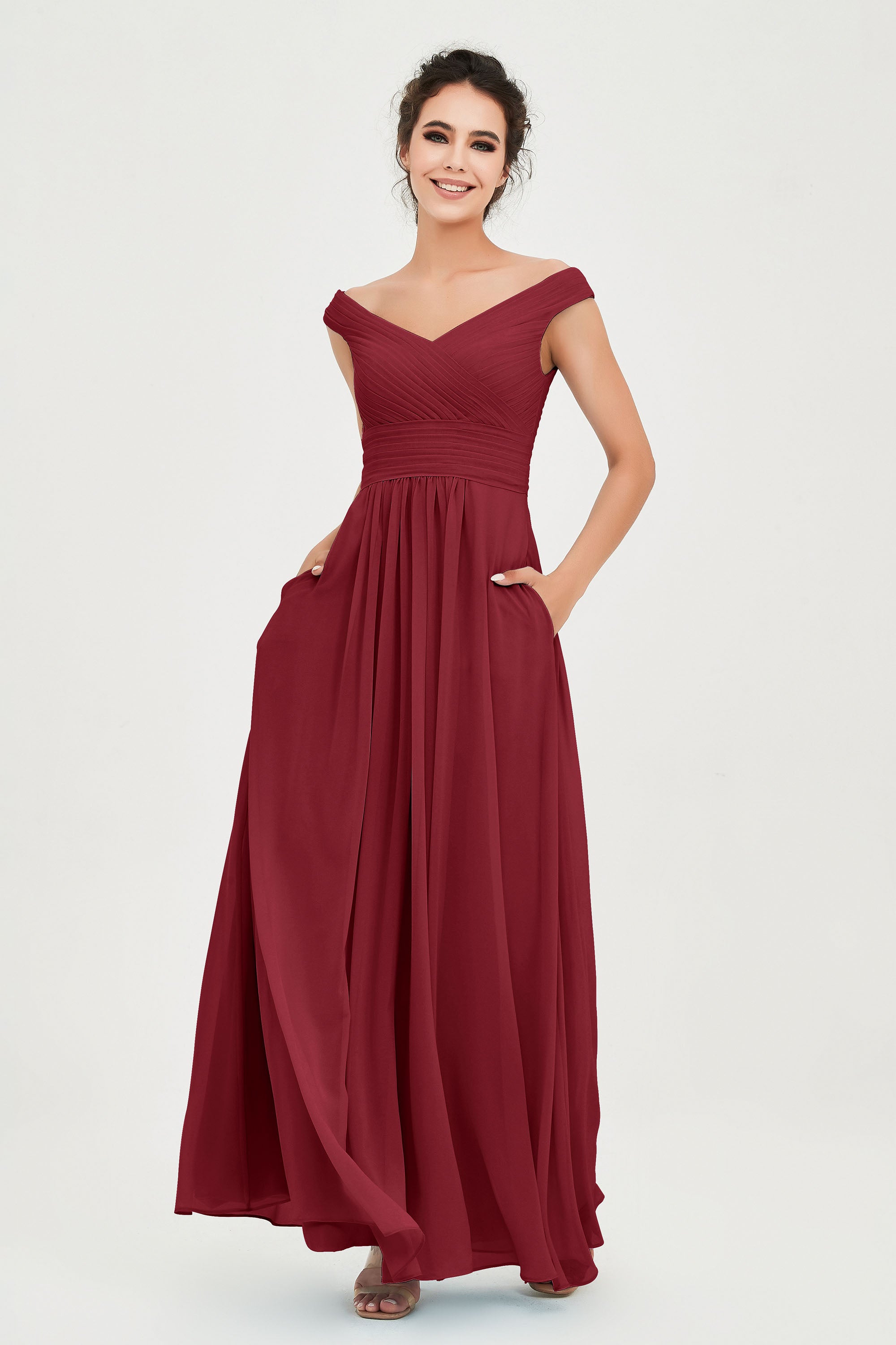 Burgundy Affordable Bridesmaid Dresses in 70 Colors 100 Styles – DUNTERY UK