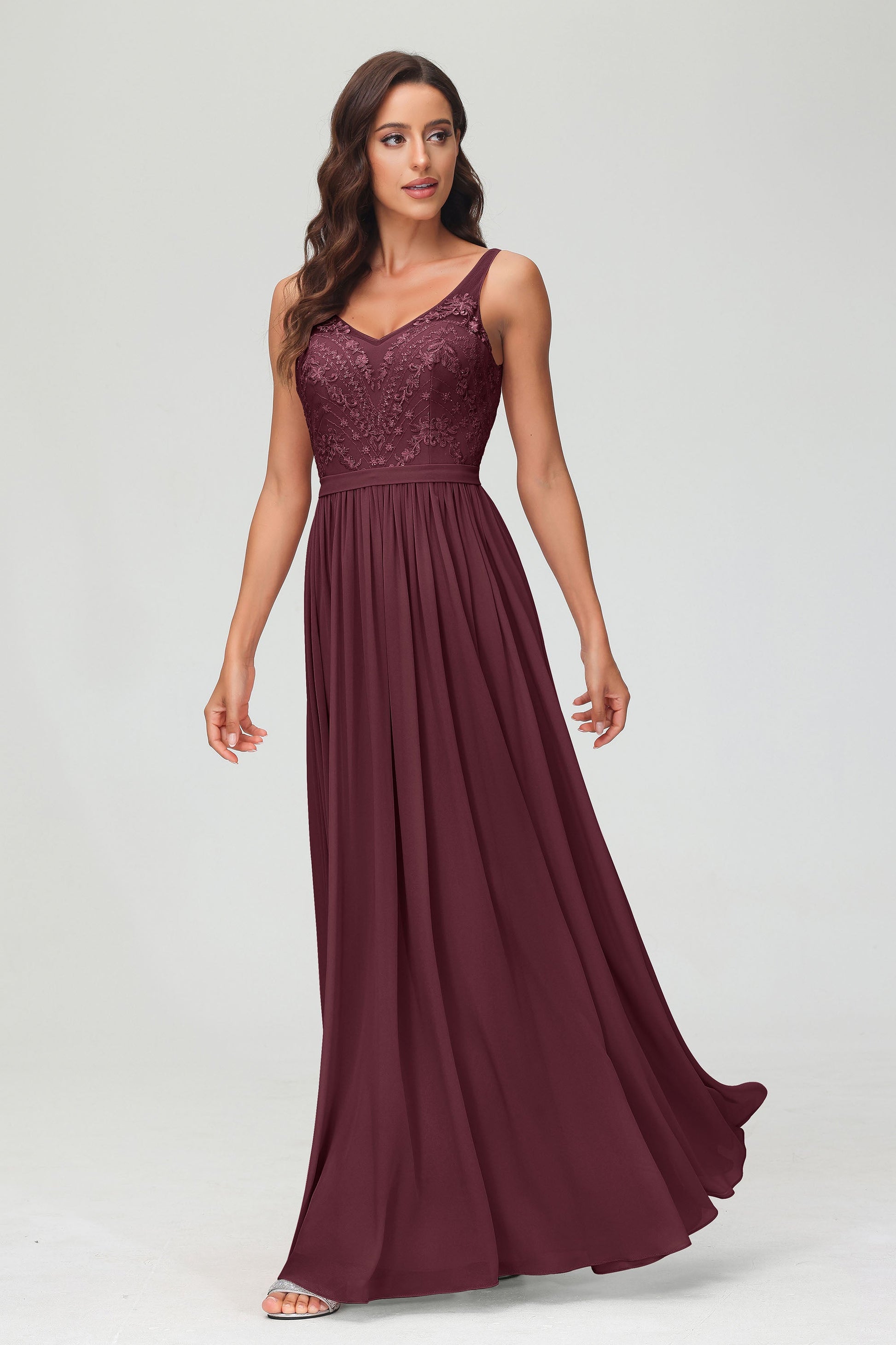 burgundy and mauve bridesmaid dresses 10 Burgundy Bridesmaid Dresses From Real Weddings