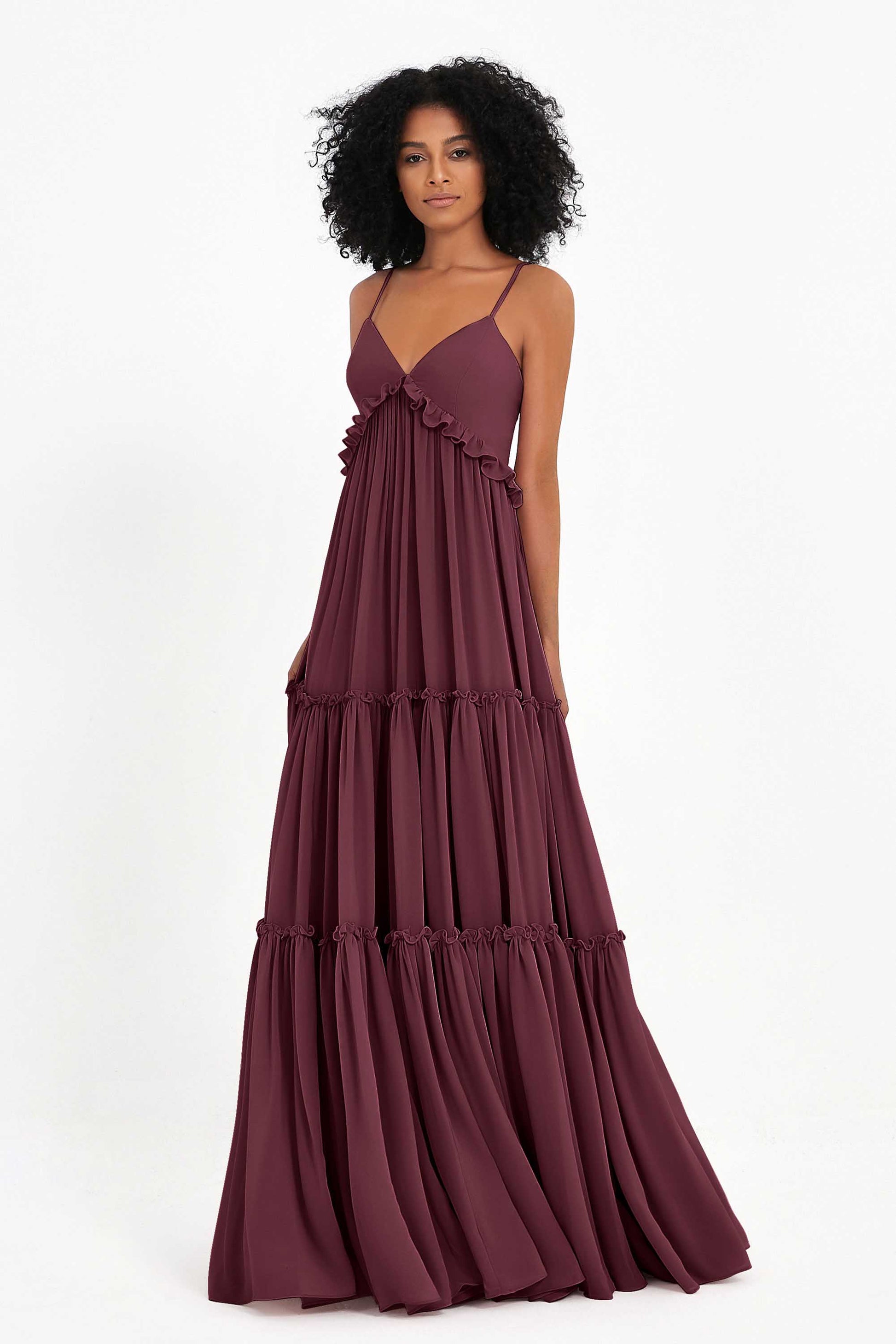 Boho Empire Waist Maxi Chiffon Dress DUNTERY UK Boho Empire Waist Maxi Chiffon Dress DUNTERY UK