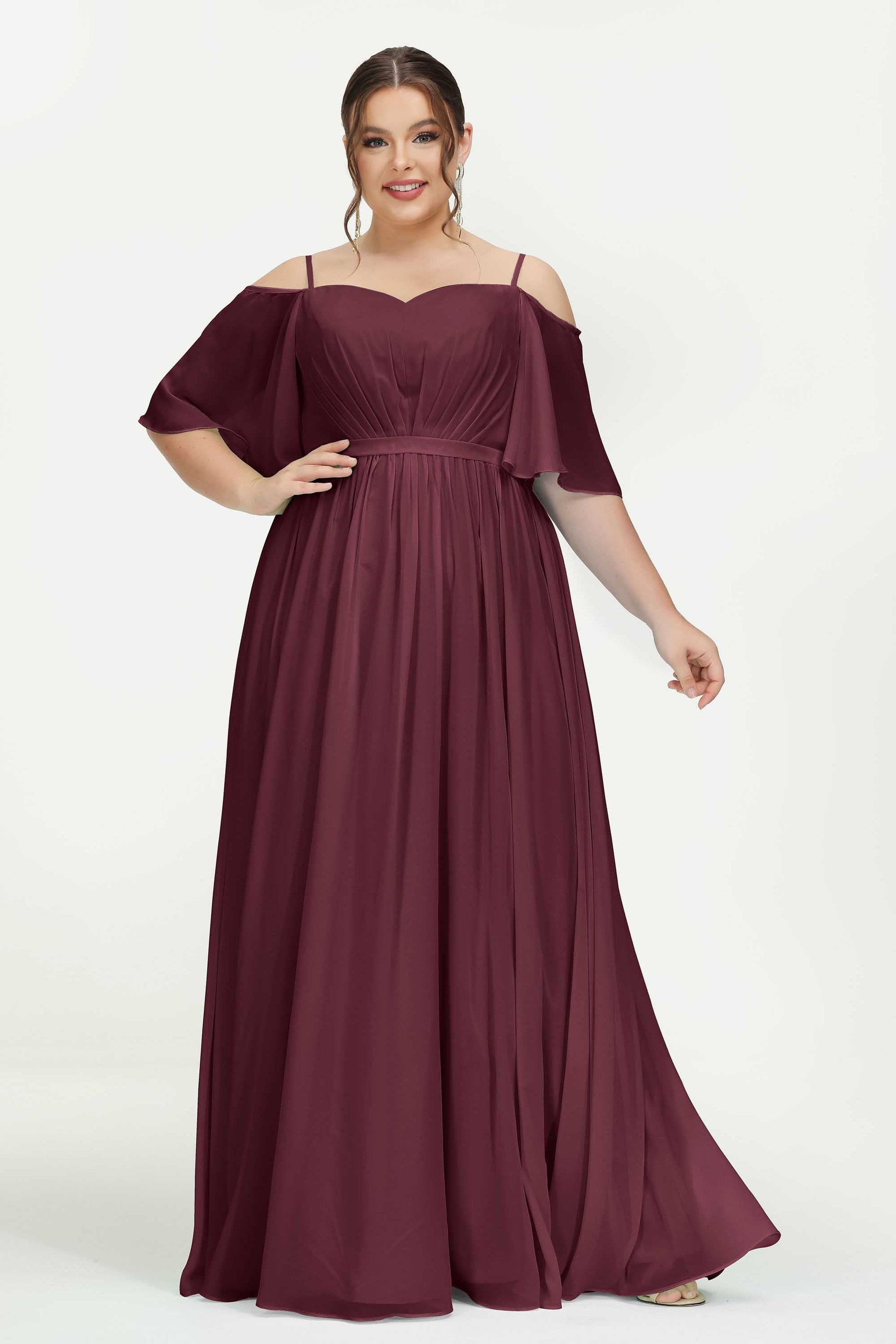 plus size burgundy bridesmaid dresses uk Plus Size Spaghetti Strap High Low Mermaid Burgundy Bridesmaid Dresses ARD1754