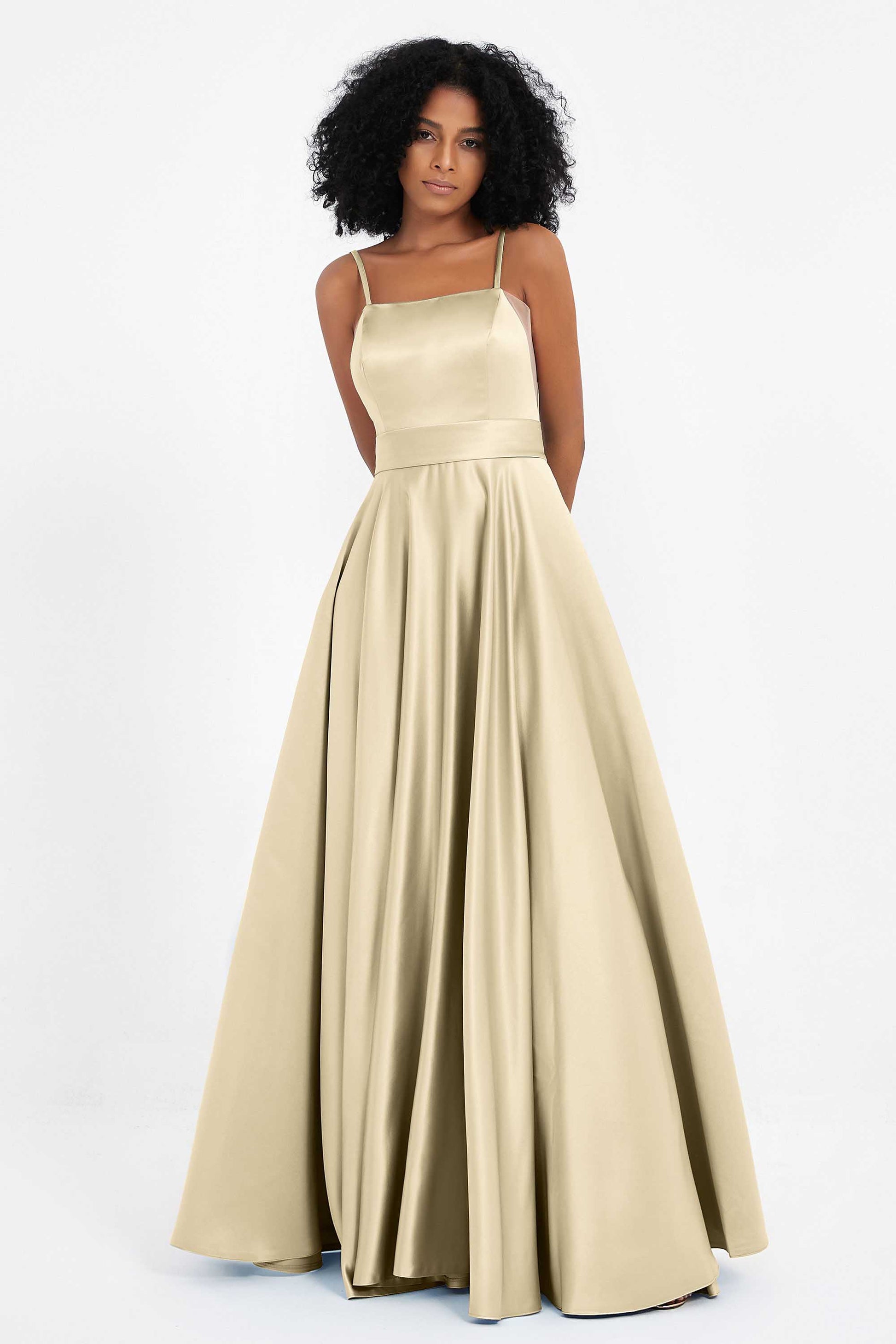 Princess Empire Waist A-line Satin Maxi Dress DUNTERY UK Princess Empire Waist A-line Satin Maxi Dress DUNTERY UK