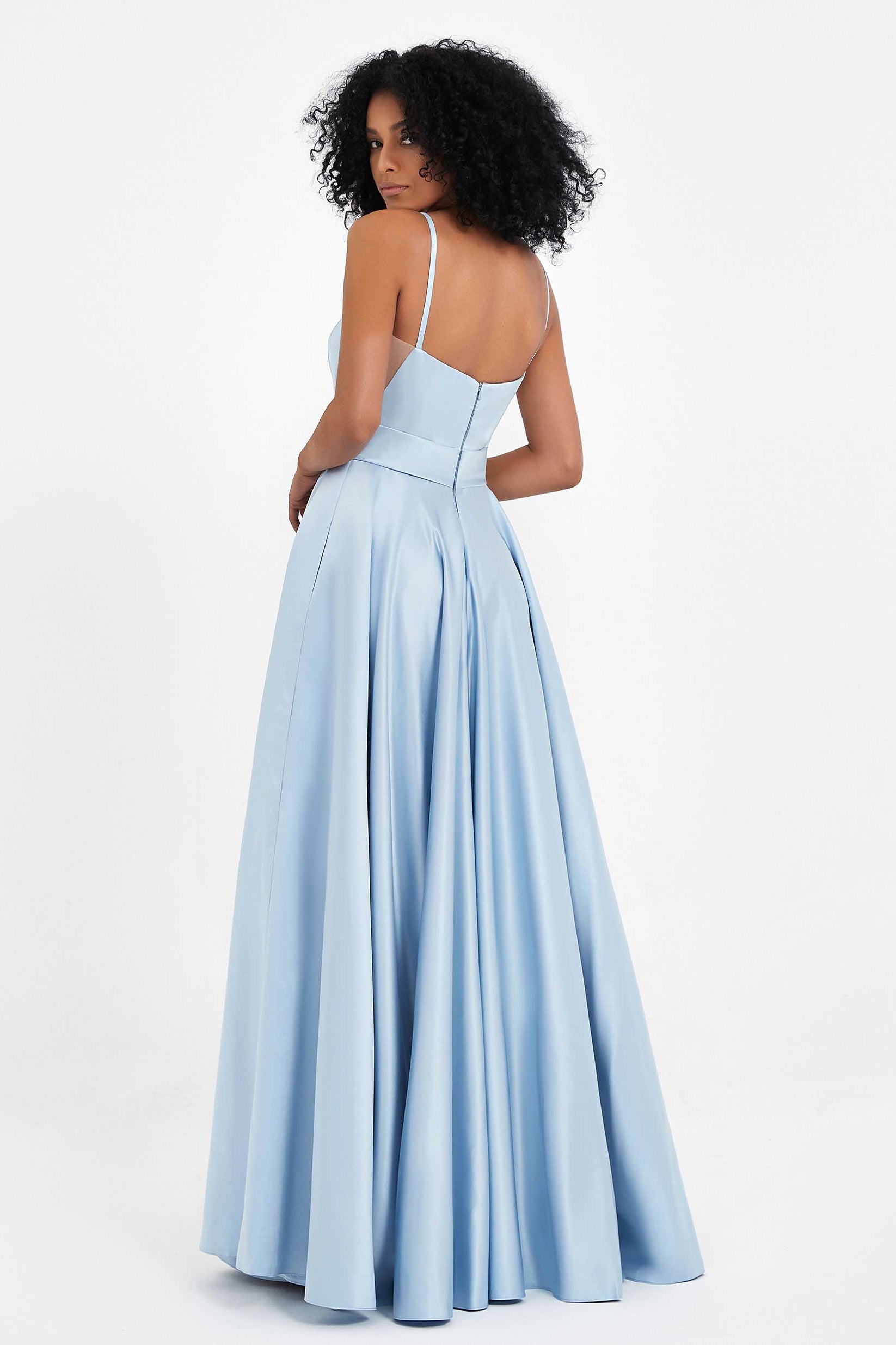Princess Empire Waist A-line Satin Maxi Dress – DUNTERY UK