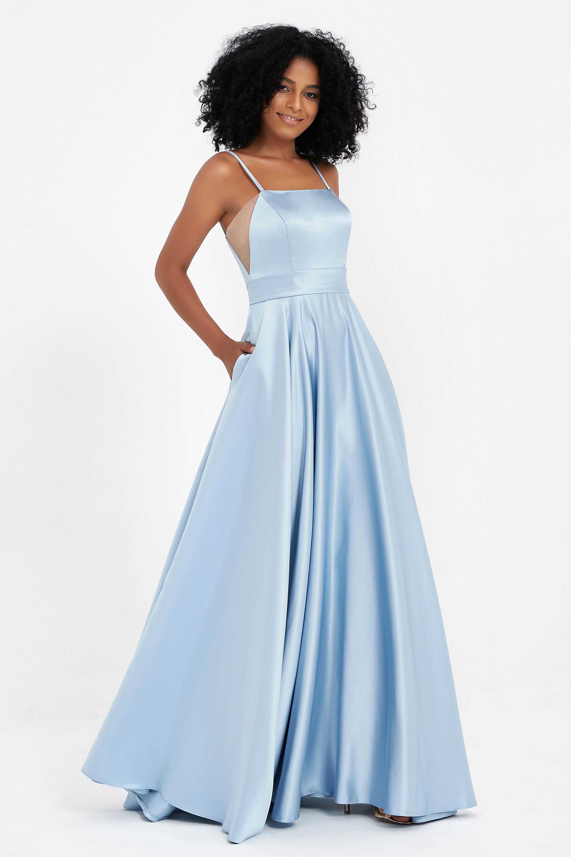 Princess Empire Waist A-line Satin Maxi Dress – DUNTERY UK