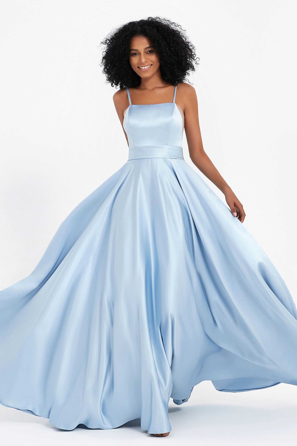 Princess Empire Waist A-line Satin Maxi Dress – DUNTERY UK